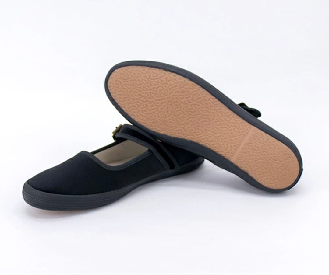 オーシバル　ベルベット　ストラップシューズ