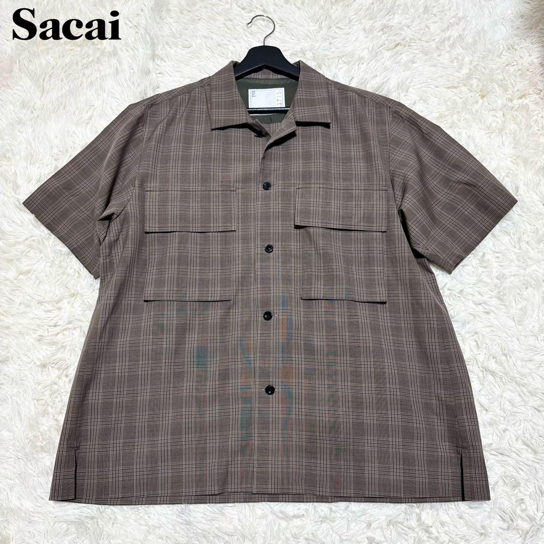 【定価約7万】 最新！ 25SS✨ Sacai ウールシルクスーチングシャツ