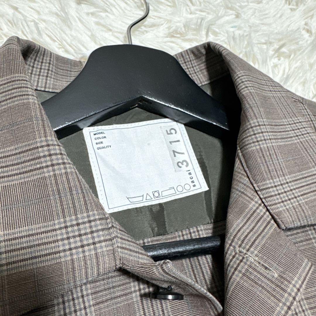 【定価約7万】 最新！ 25SS✨ Sacai ウールシルクスーチングシャツ