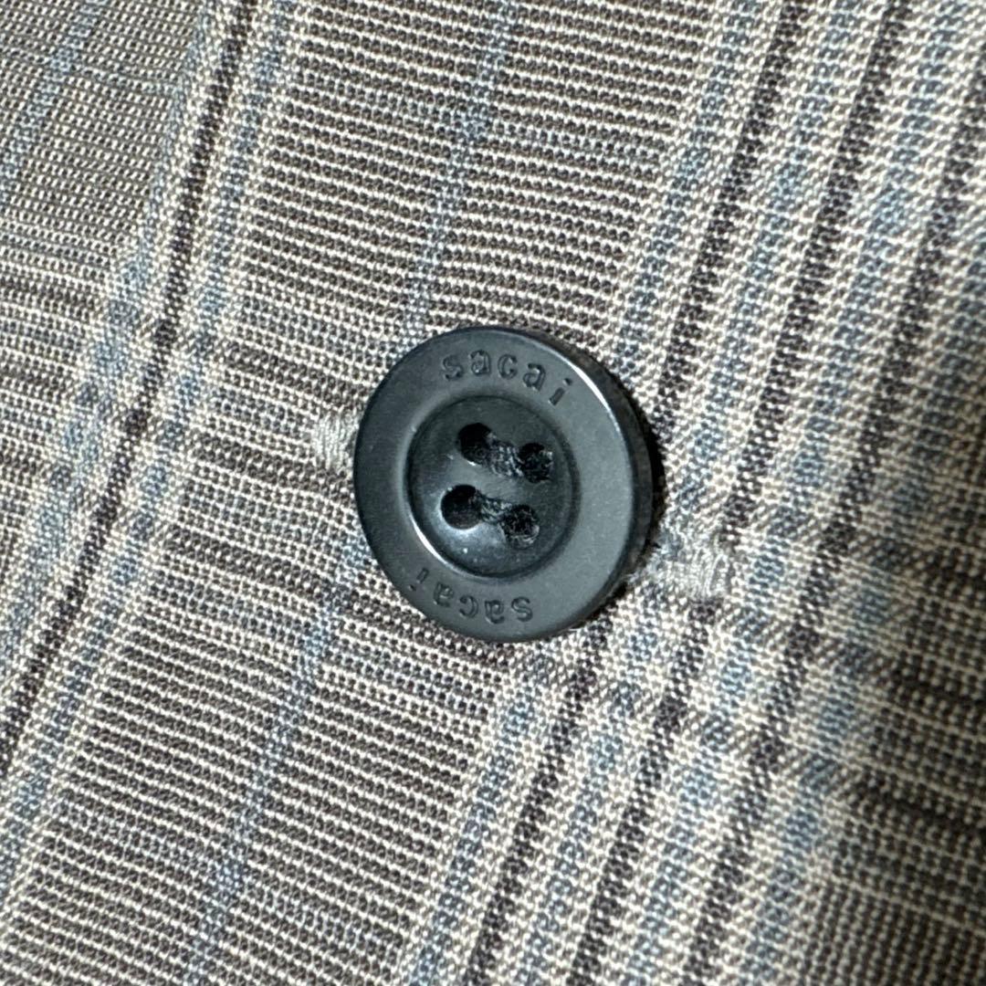 【定価約7万】 最新！ 25SS✨ Sacai ウールシルクスーチングシャツ