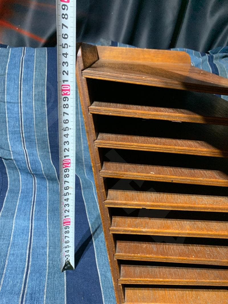 書類棚 デスクトップ A4サイズ 木製 珍品 骨董 ビンテージ アンティーク