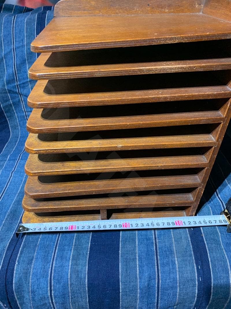 書類棚 デスクトップ A4サイズ 木製 珍品 骨董 ビンテージ アンティーク