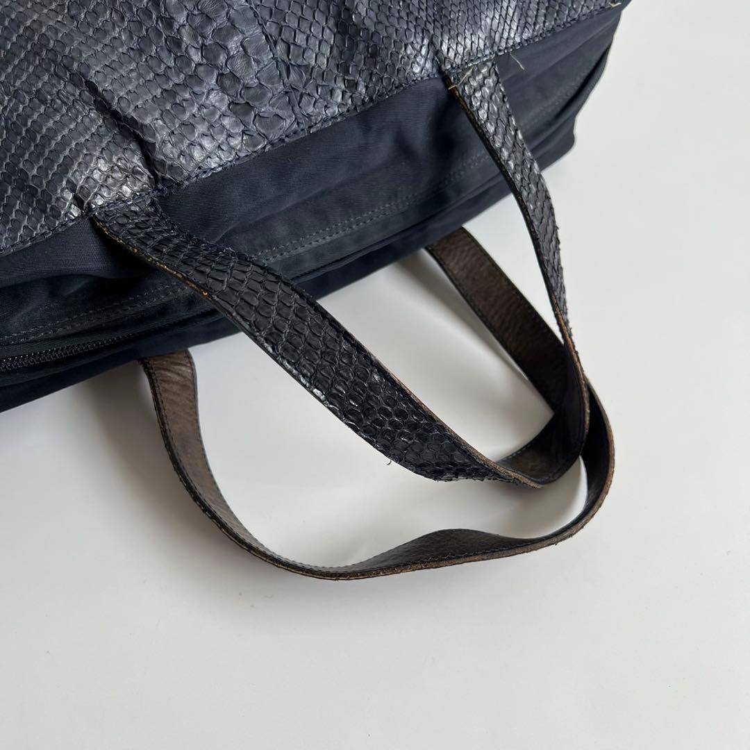 バッグ PRADA PYTHON MINI BOSTON TOTE HAND BAG