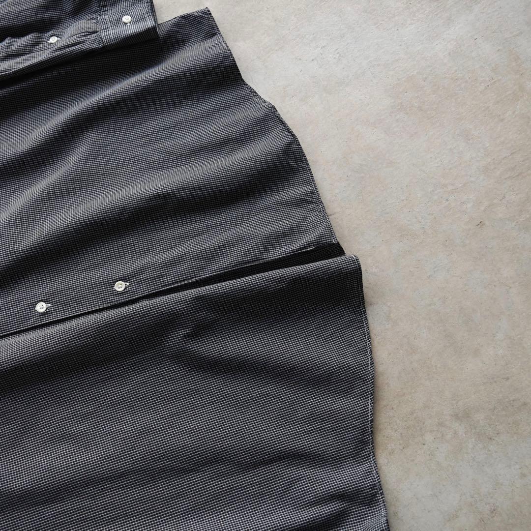90s バーニーズニューヨーク グラフチェック長袖シャツ XL USA製 黒白