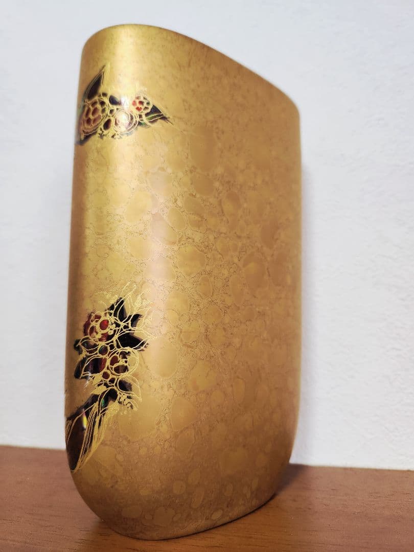 【工芸品】ローゼンタール・ビョルンヴィンブラッドの花瓶　花入れフラワーベース金