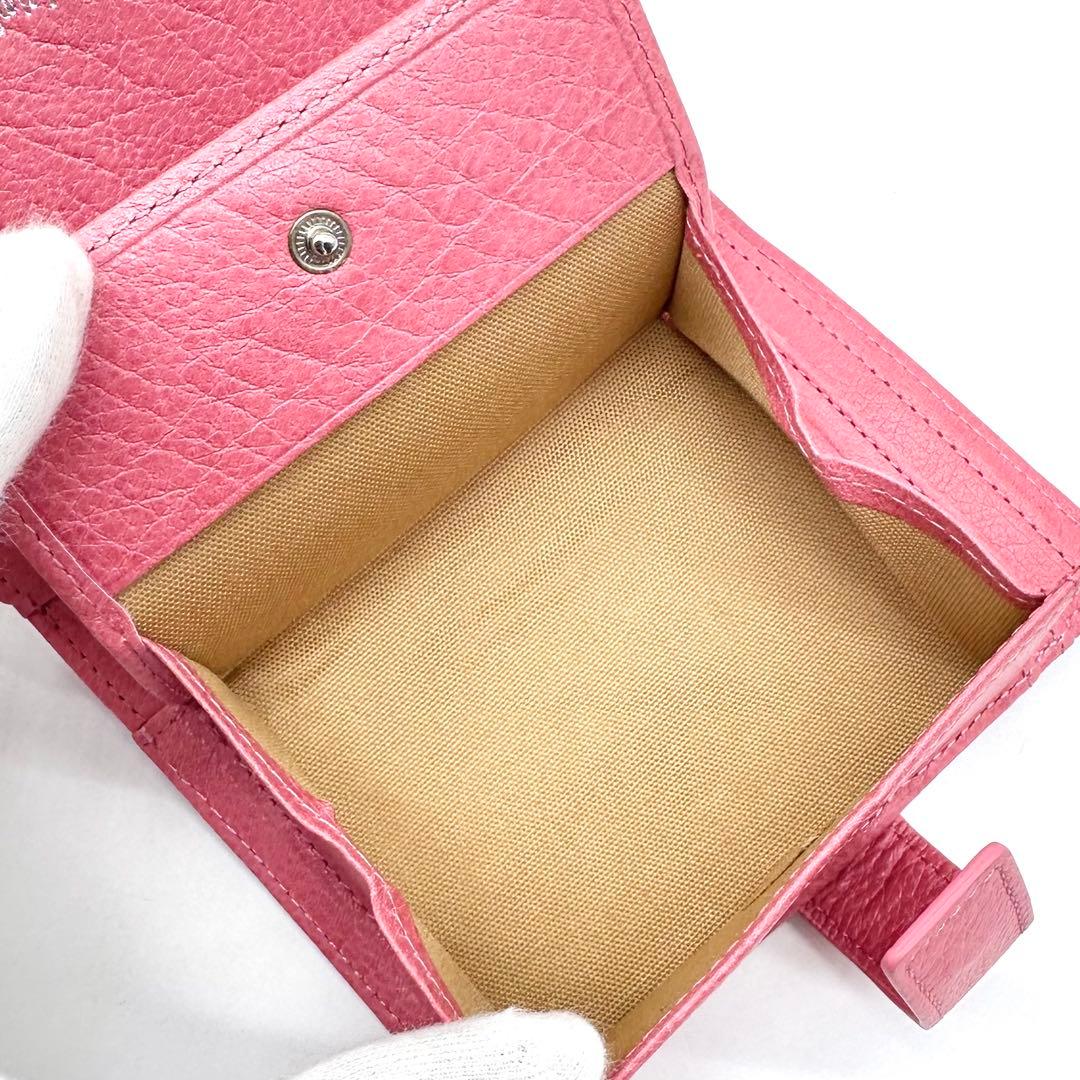 未使用✨ジェフリーフルビマーリ 二つ折り財布 レザー 女の子イラスト ピンク系