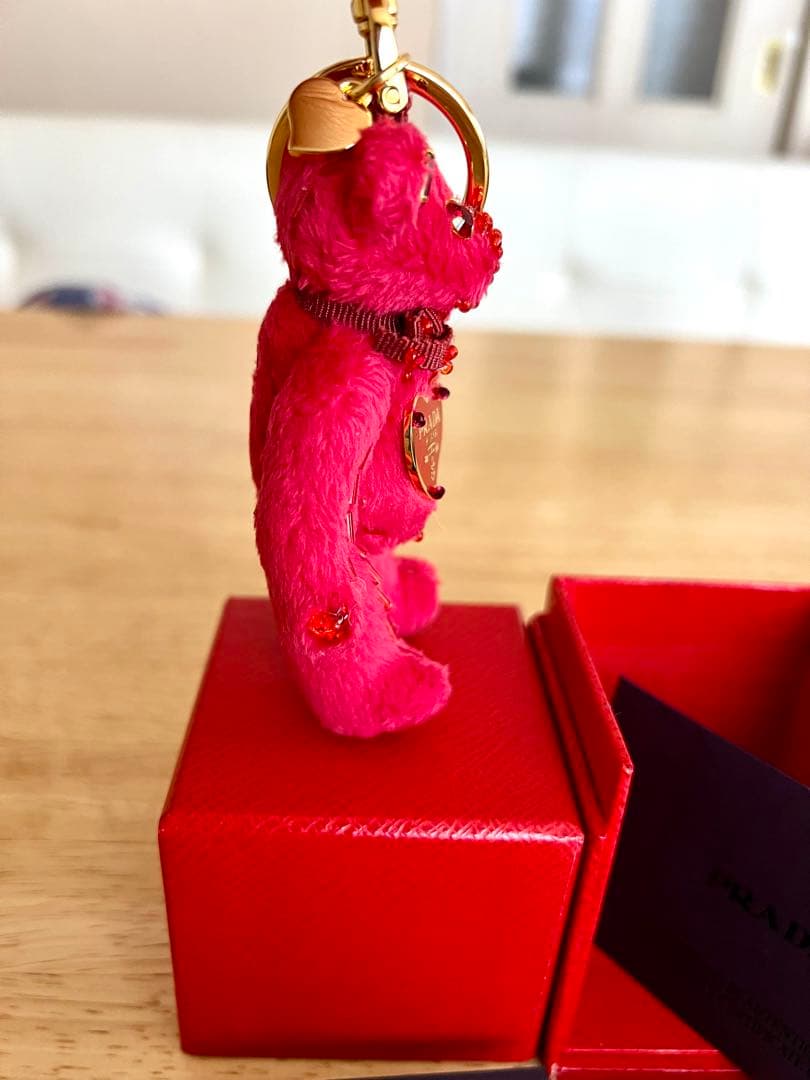 ✴︎森のトラ✴︎PRADAテディベア　バッグチャーム　キーホルダー　新品未使用