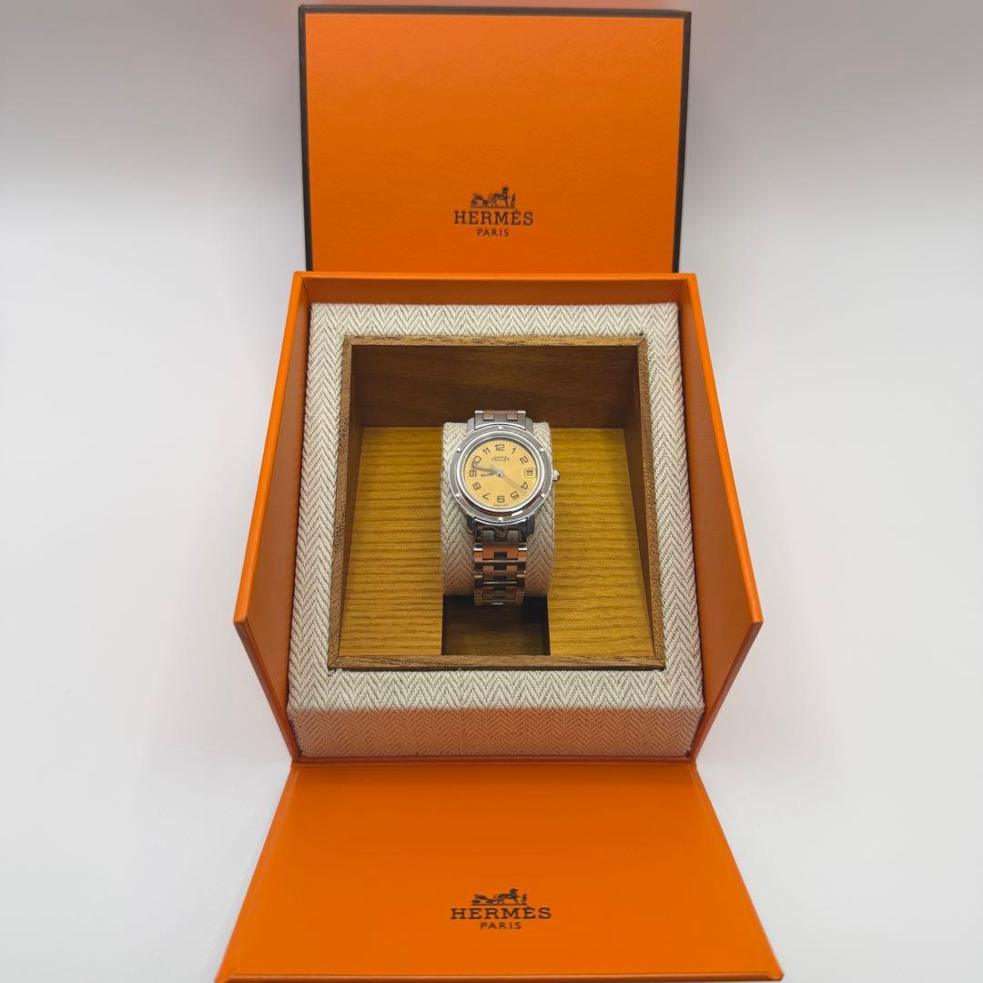 HERMÈS エルメス クリッパー クォーツ レディース 腕時計 SS 箱付