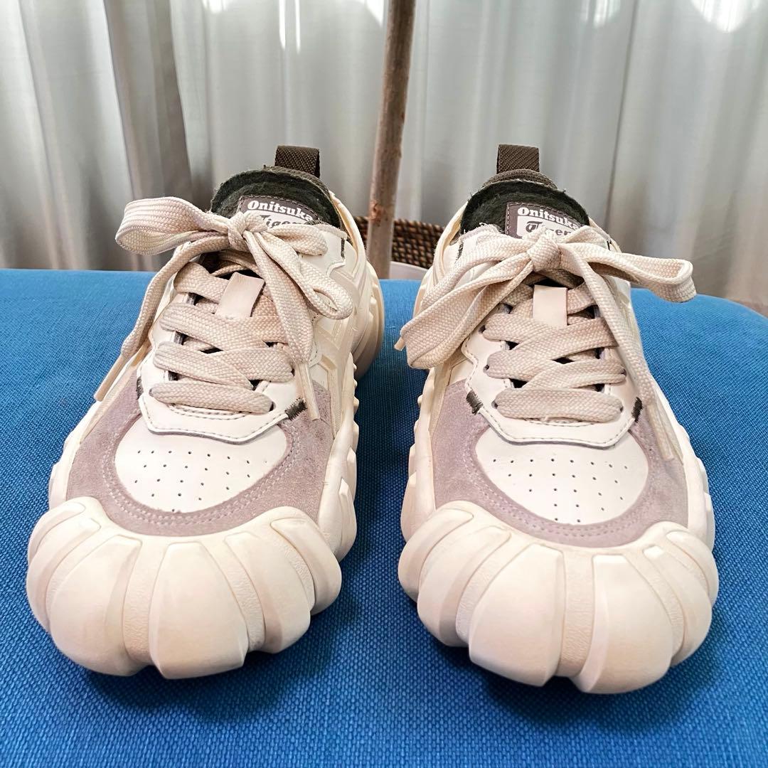 オニツカタイガー デンティグレ LS ホワイト グレー 24cm