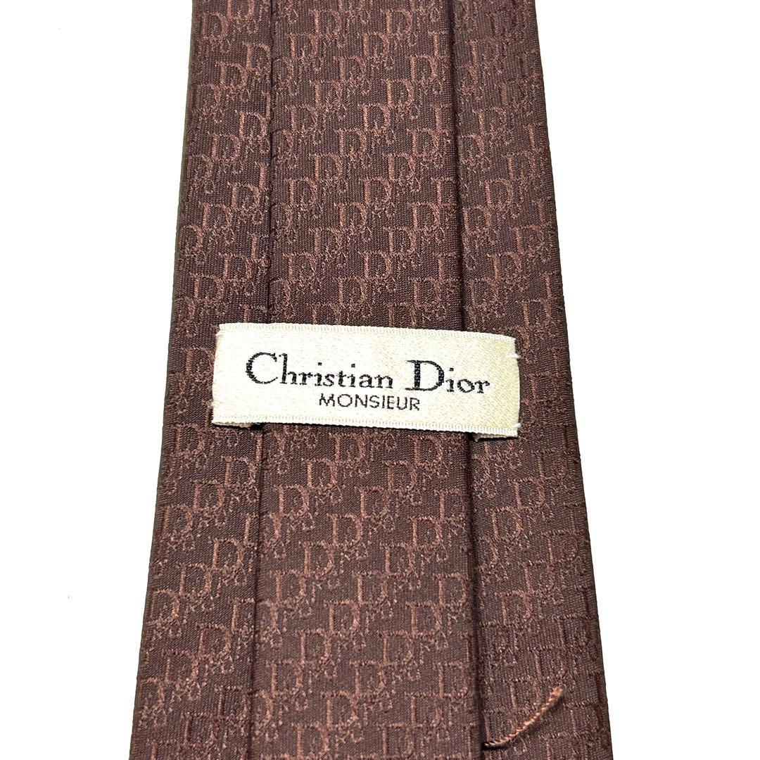 【美品✨】クリスチャンディオール ネクタイ ブラウン トロッター オブリーク