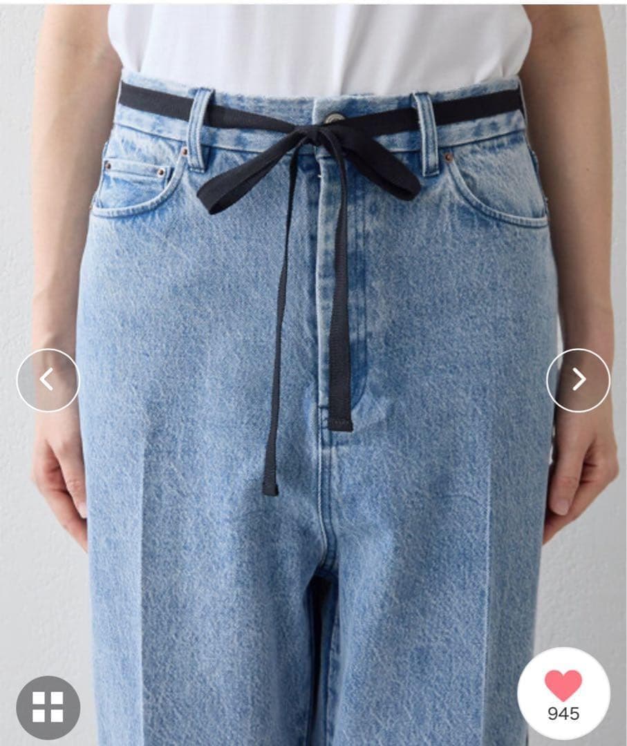 ウィムガゼット センタープレスデニムパンツ 36