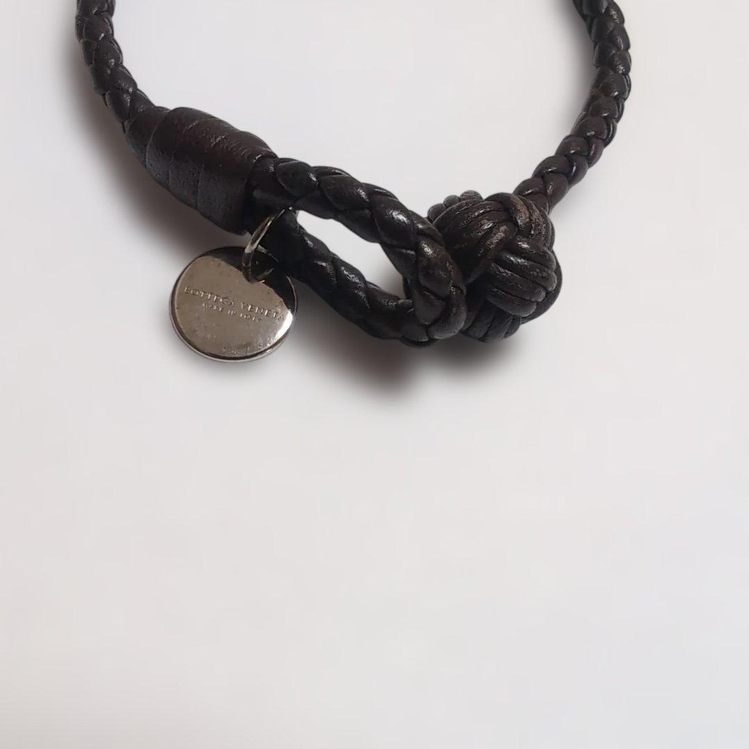Bottega Veneta ブラウンレザー ブレスレット メンズ レディース