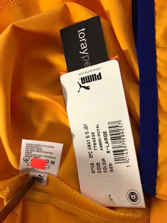 新品正規品PUMAエヴァートンFC「18」ウェイン・ルーニー半袖XLユニフォーム