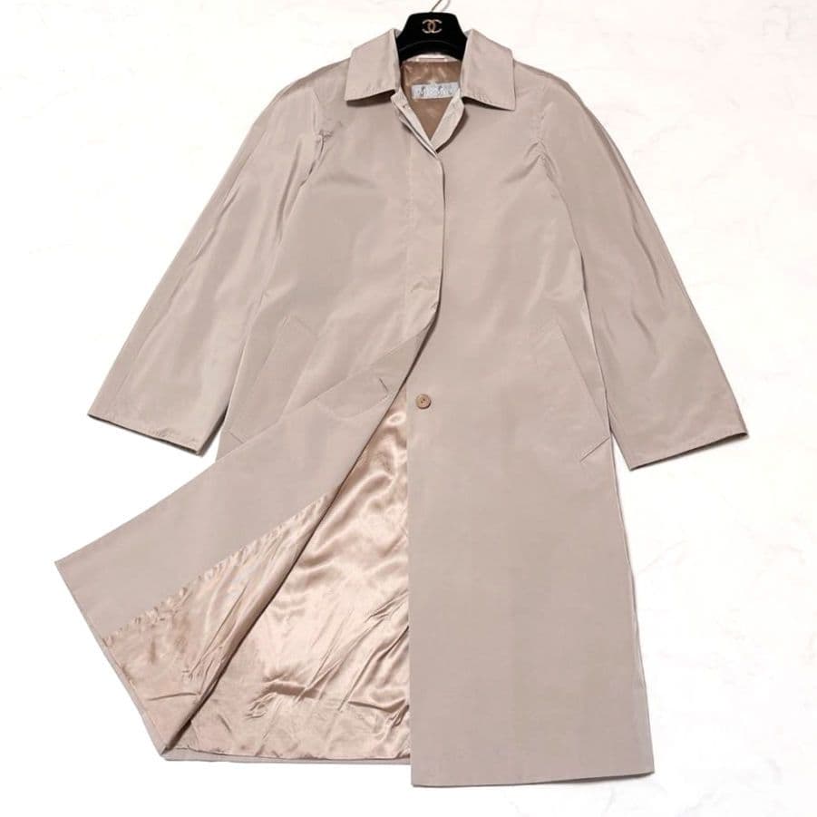 美品✨ マックスマーラ　ロングコート　薄手　スプリング　40　ベージュ　ゆったり