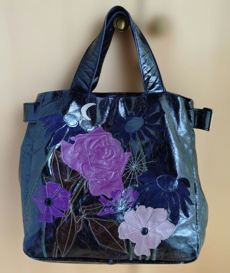 Susannah Hunter・スザンナハンター 花柄レザートートバッグ