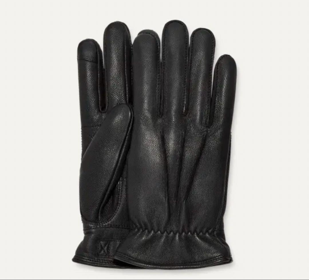 UGG 3 Point Leather Glove ブラックLサイズ