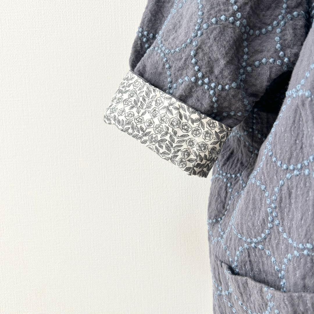 ミナペルホネン　tambourine タンバリン　リバーシブルコート　刺繍