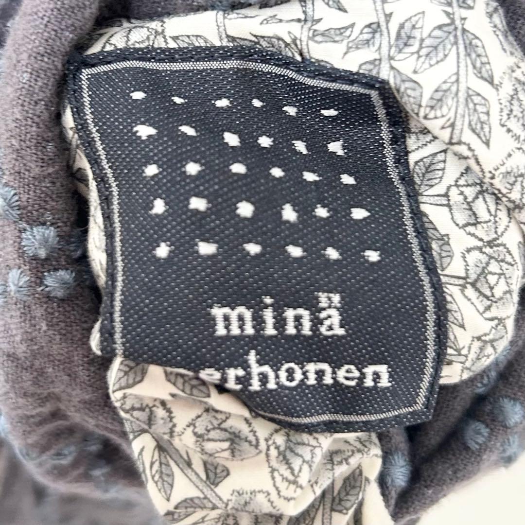 ミナペルホネン　tambourine タンバリン　リバーシブルコート　刺繍