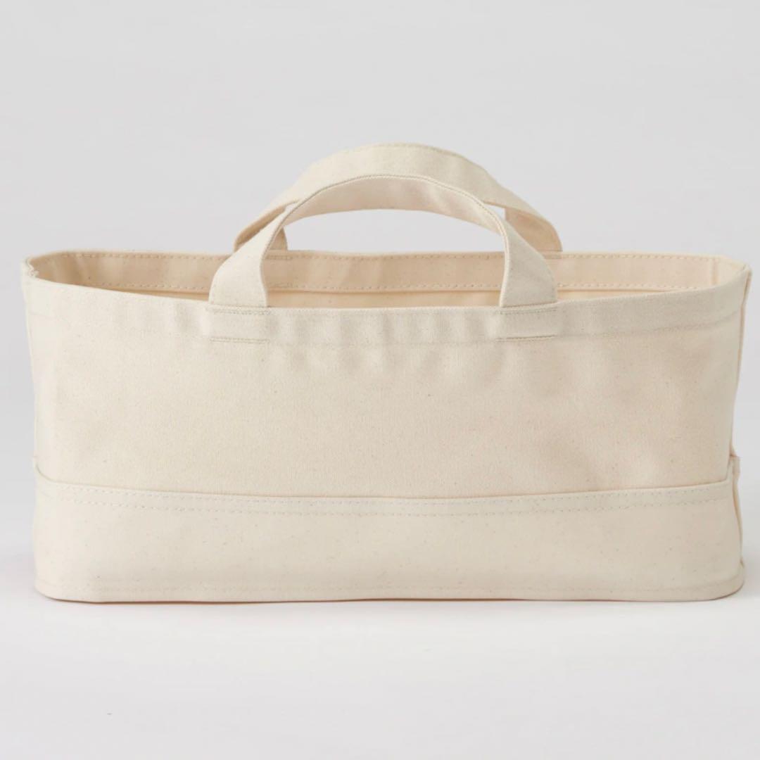 【廃盤品】無印良品　持ち手付き帆布　長方形バスケット　スリム　中