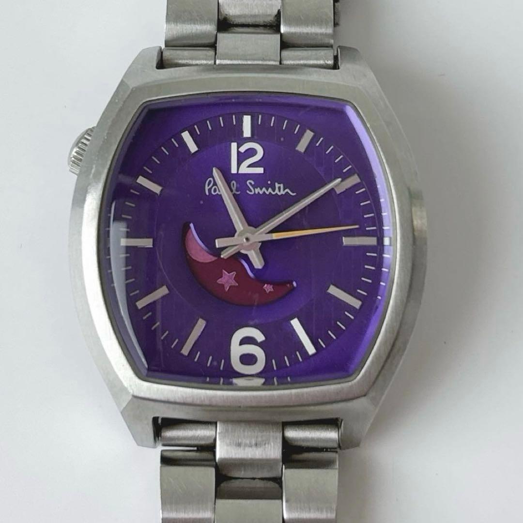 美品✨【ポールスミス】レディース　腕時計 ナンバームーン　トノー型 パープル