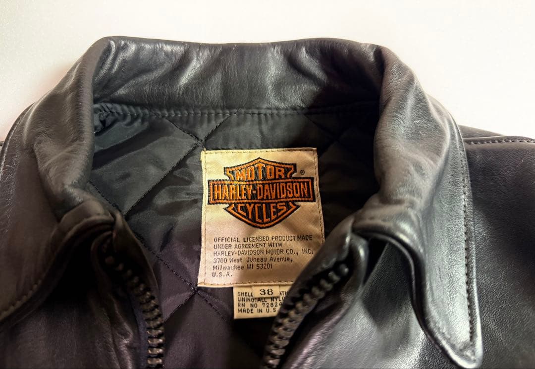 Vintage ハーレーダビッドソン　シングルライダースジャケット　サイズ38