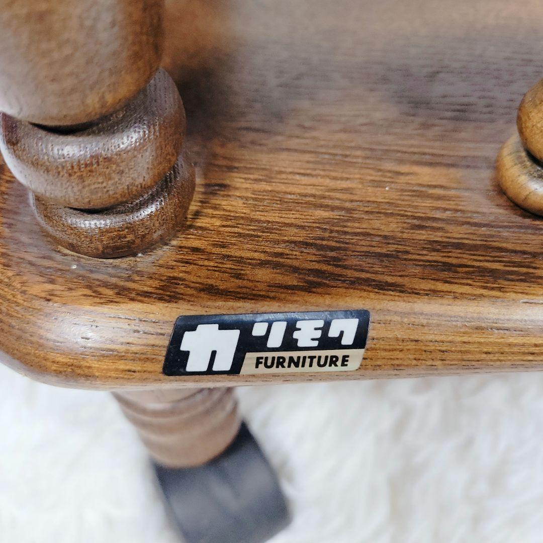 激レア レトロ✨オールド カリモク 木製 キッチンワゴン　キャスター付　2段