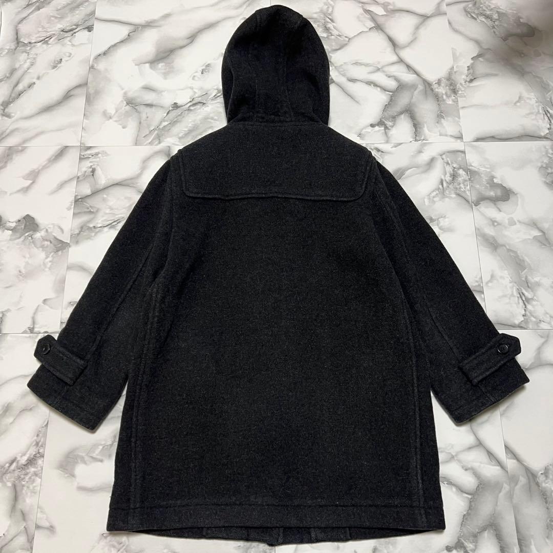 【美品】イーストボーイ　ダッフルコート　イタリア製生地　チャコール　チェック