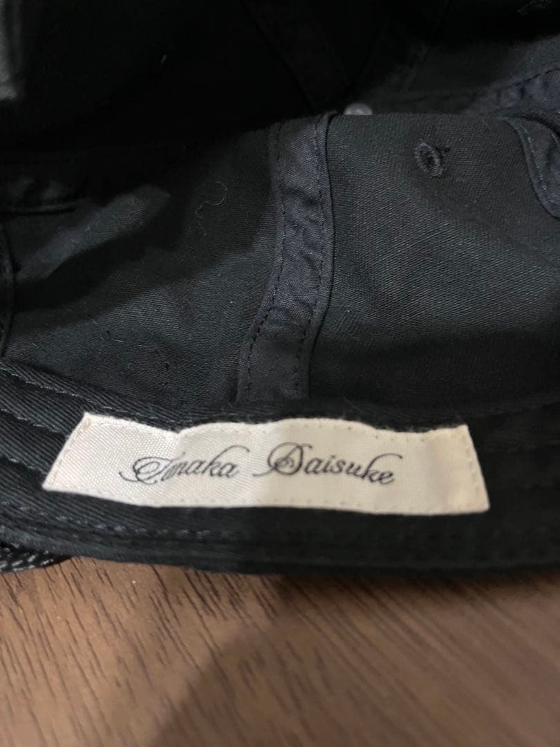 【tanakadaisuke/タナカダイスケ】チャイナリボンキャップ　黒