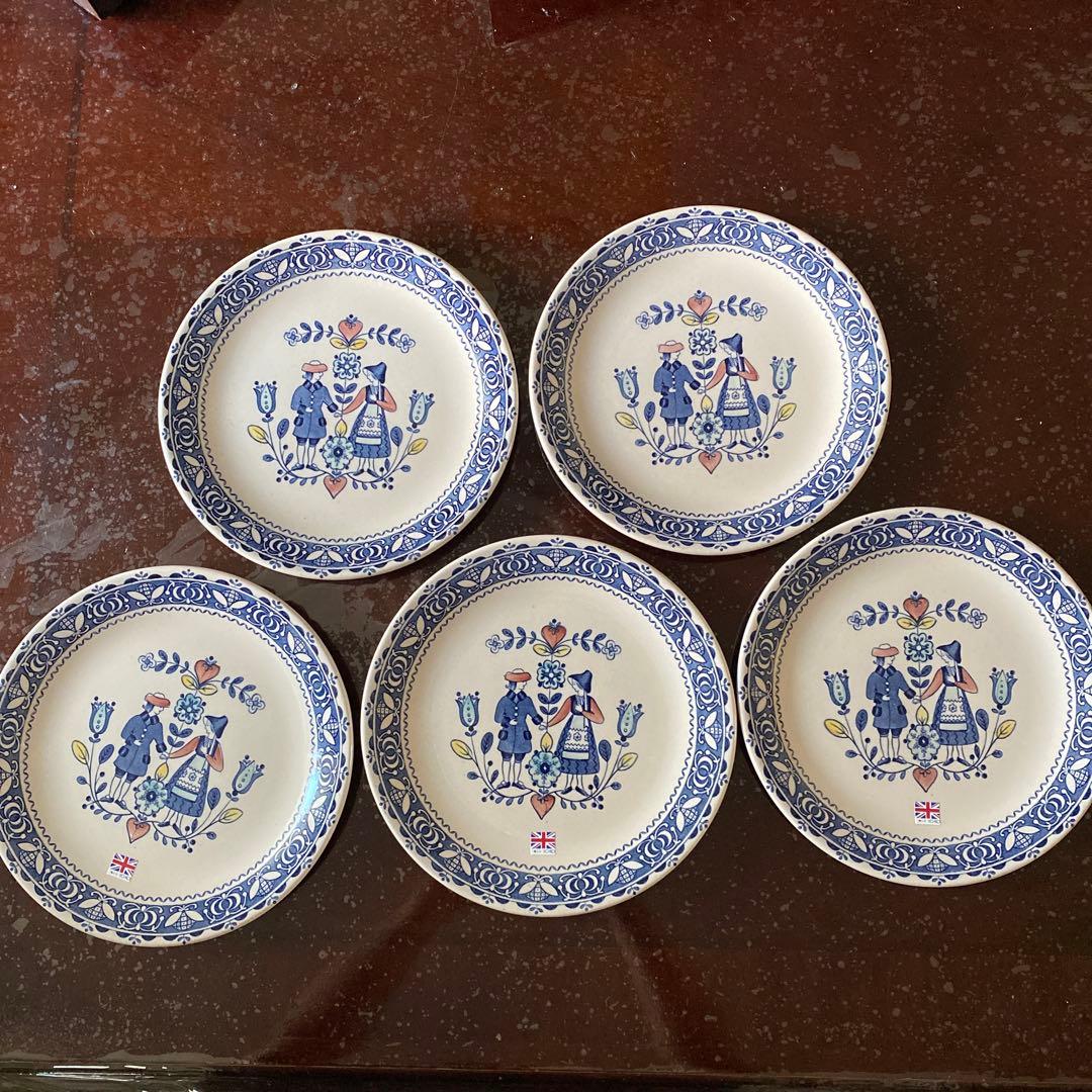 【美品】ジョンソンブラザーズ20㎝皿5枚組ヴィンテージ外箱あり