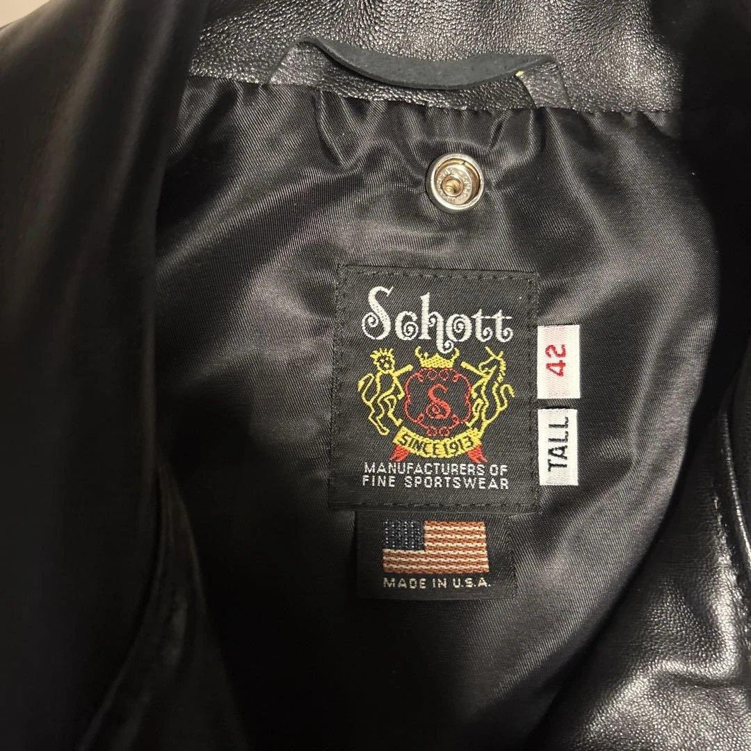 Schott 217US シープ　ライダースジャケット 42 TALL
