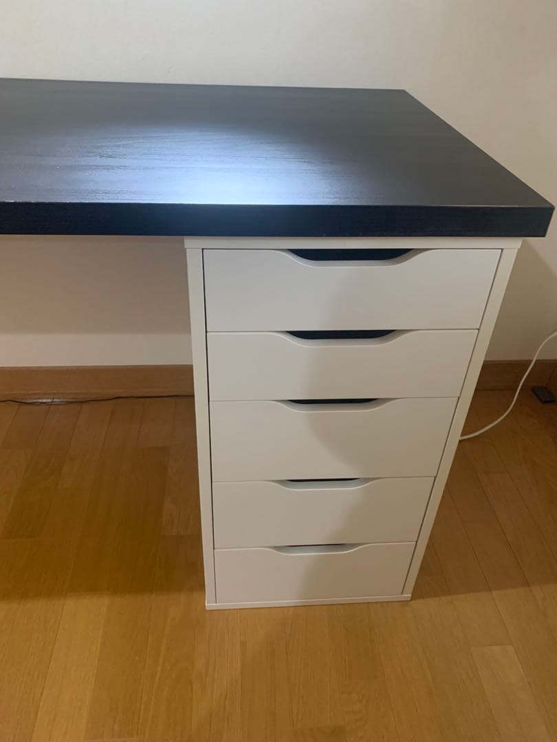 【IKEA】美品★デスク5段引き出し付き