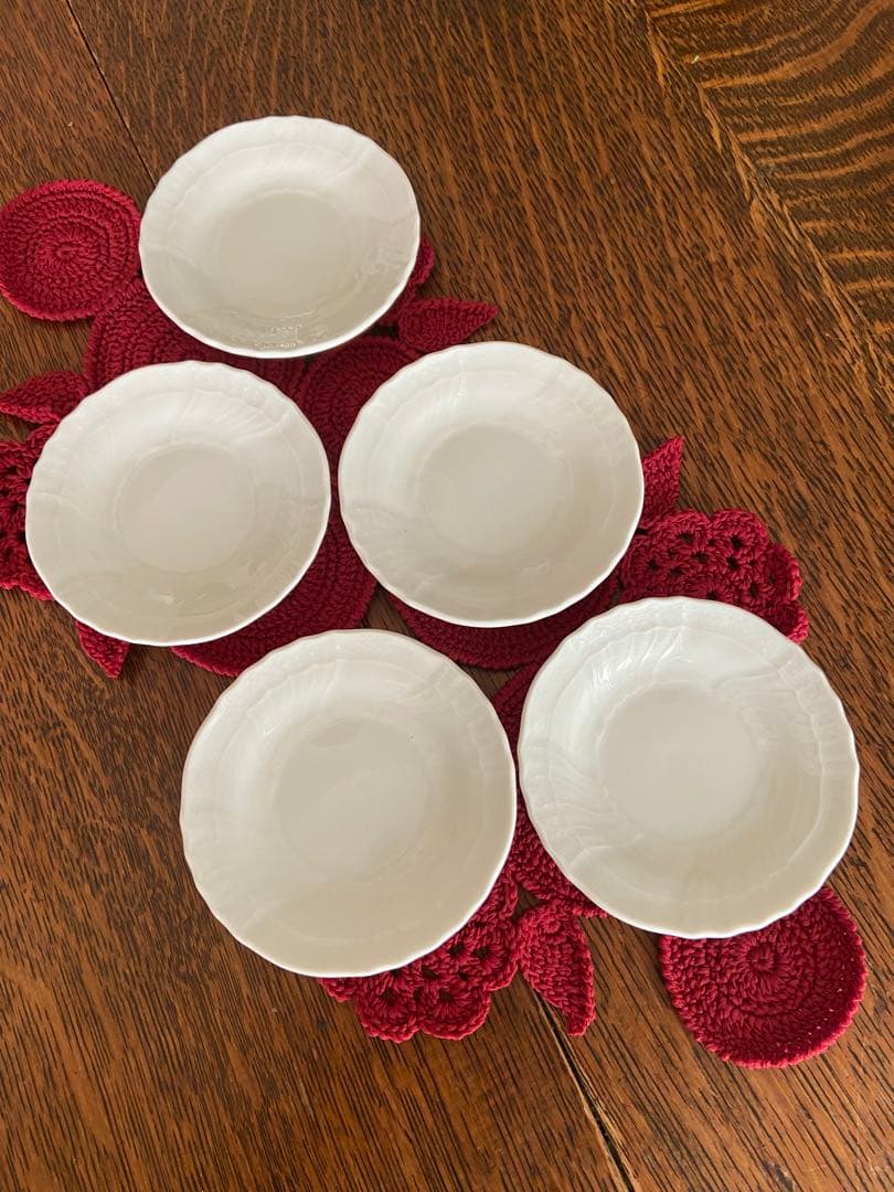 リチャードジノリ　ベッキオホワイト　ミニプレート5枚　豆皿