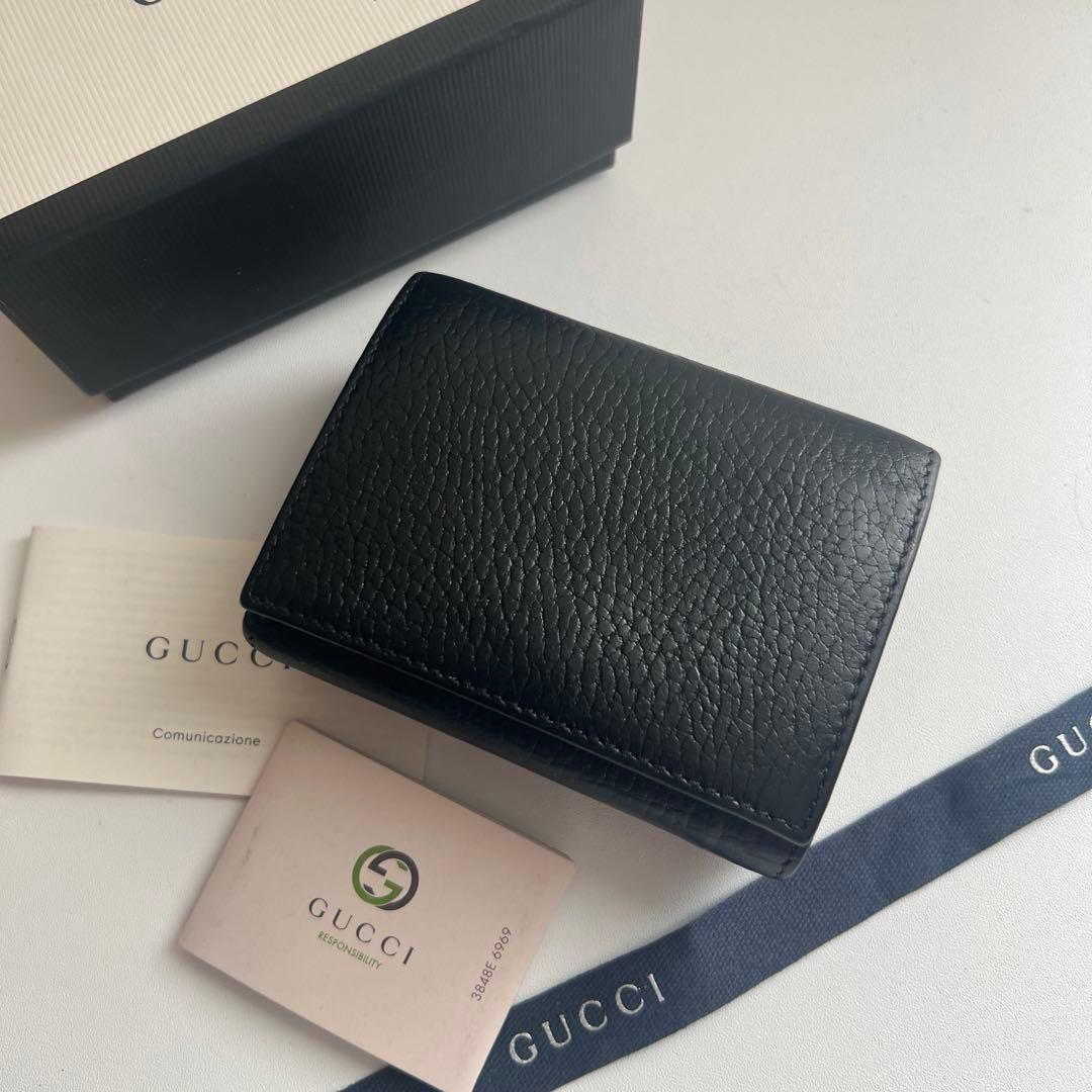 469 美品 GUCCI グッチ マーモント 3つ折り財布