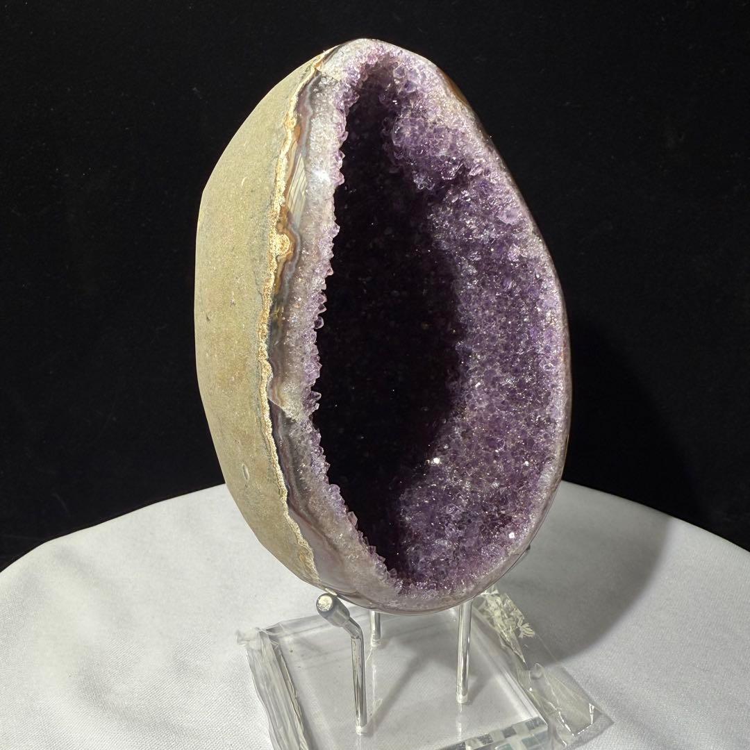 天然石アメジストのドーム　置物NO.072203