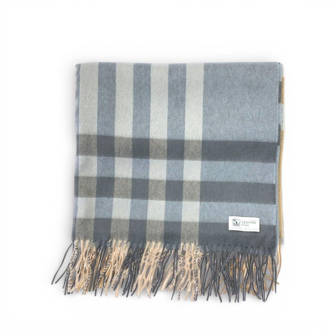 【新品未使用】国内正規品　ジョンストンズ　カシミア100% 大判ストール