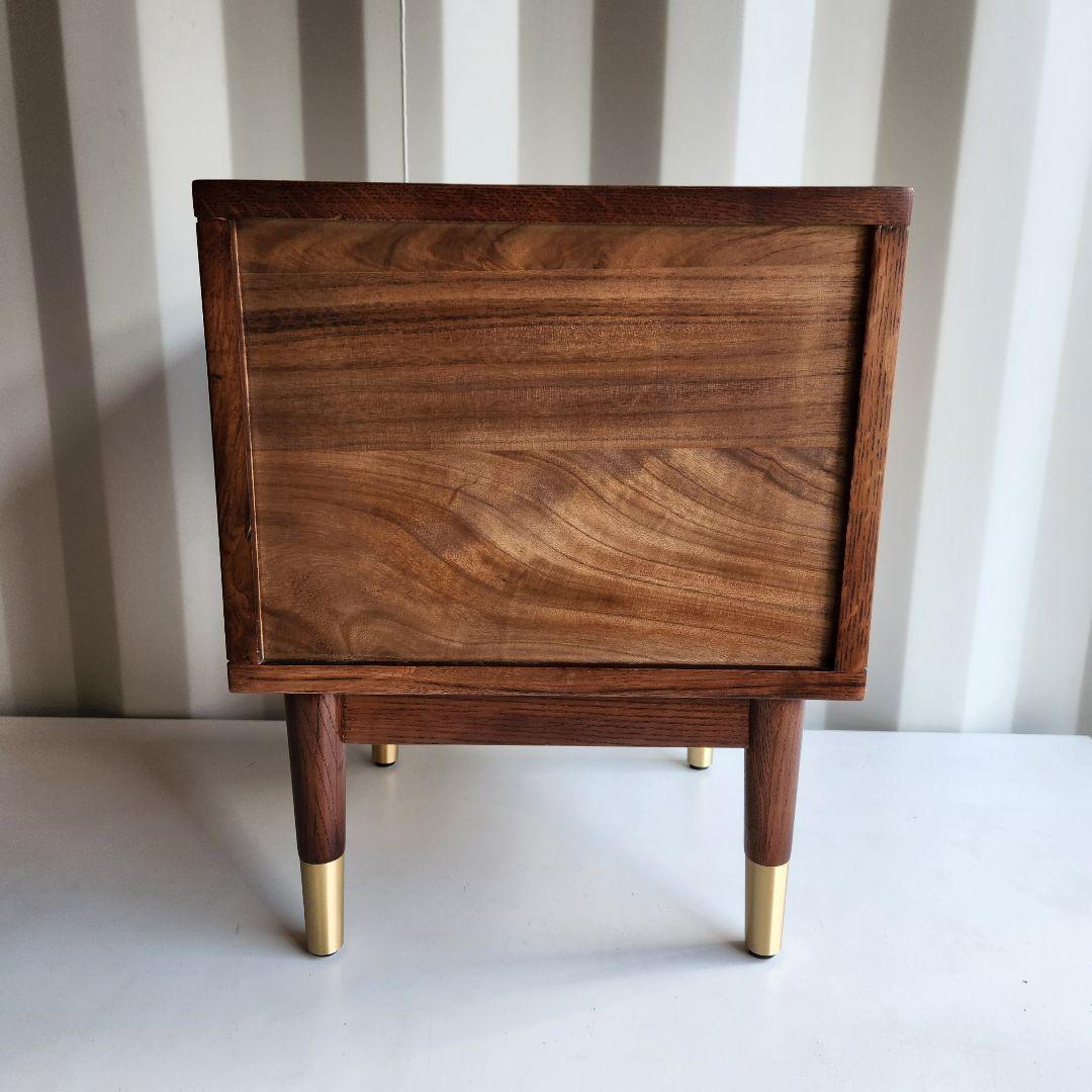 美品　MU RONG サイドテーブル アメリカオークウッド ナイトテーブル