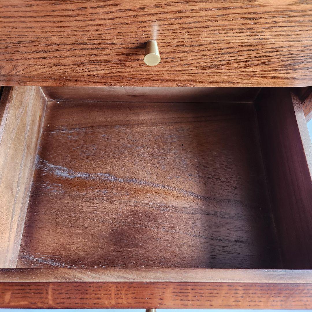 美品　MU RONG サイドテーブル アメリカオークウッド ナイトテーブル