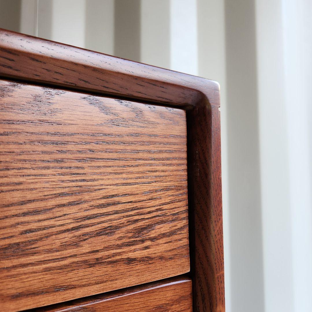 美品　MU RONG サイドテーブル アメリカオークウッド ナイトテーブル