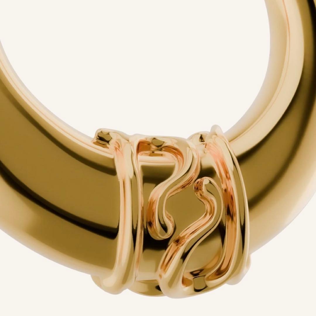 PJ LOGO ゴールド ピアス(片耳用)