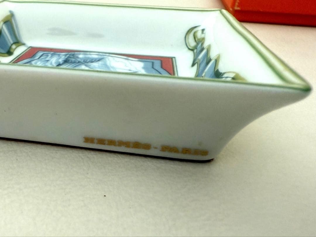 HERMES エルメス PATCHWORK スクエアトレイ 帆船