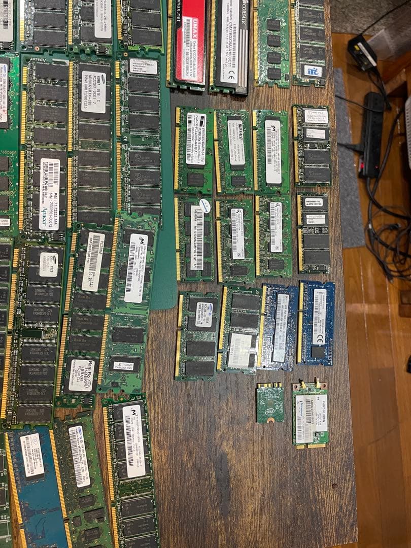 ジャンク PCメモリ 100枚 都市鉱山 金メッキ