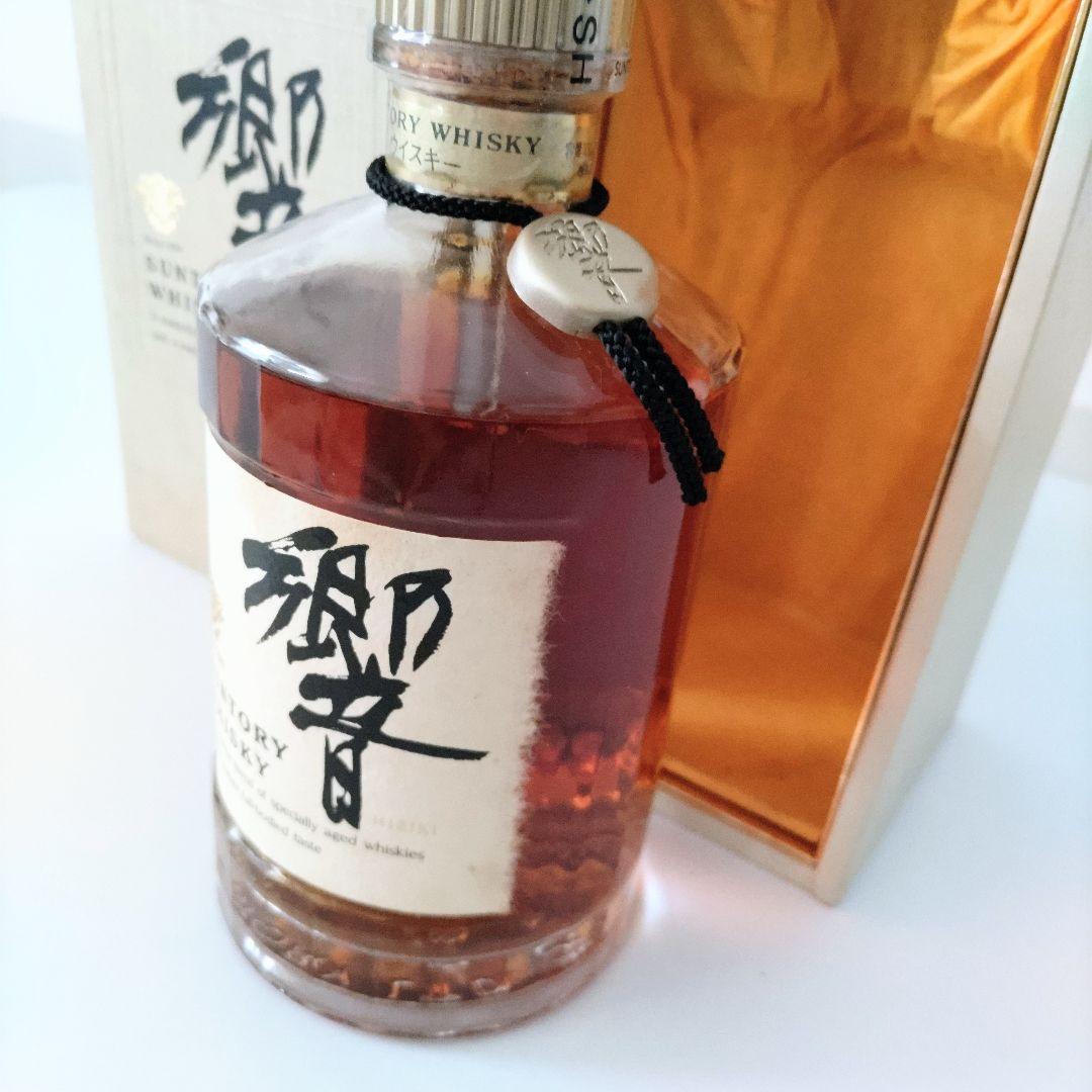 希少 初期【サントリー】響 旧ボトル　裏ゴールドラベル 金キャップ 古酒 未開封