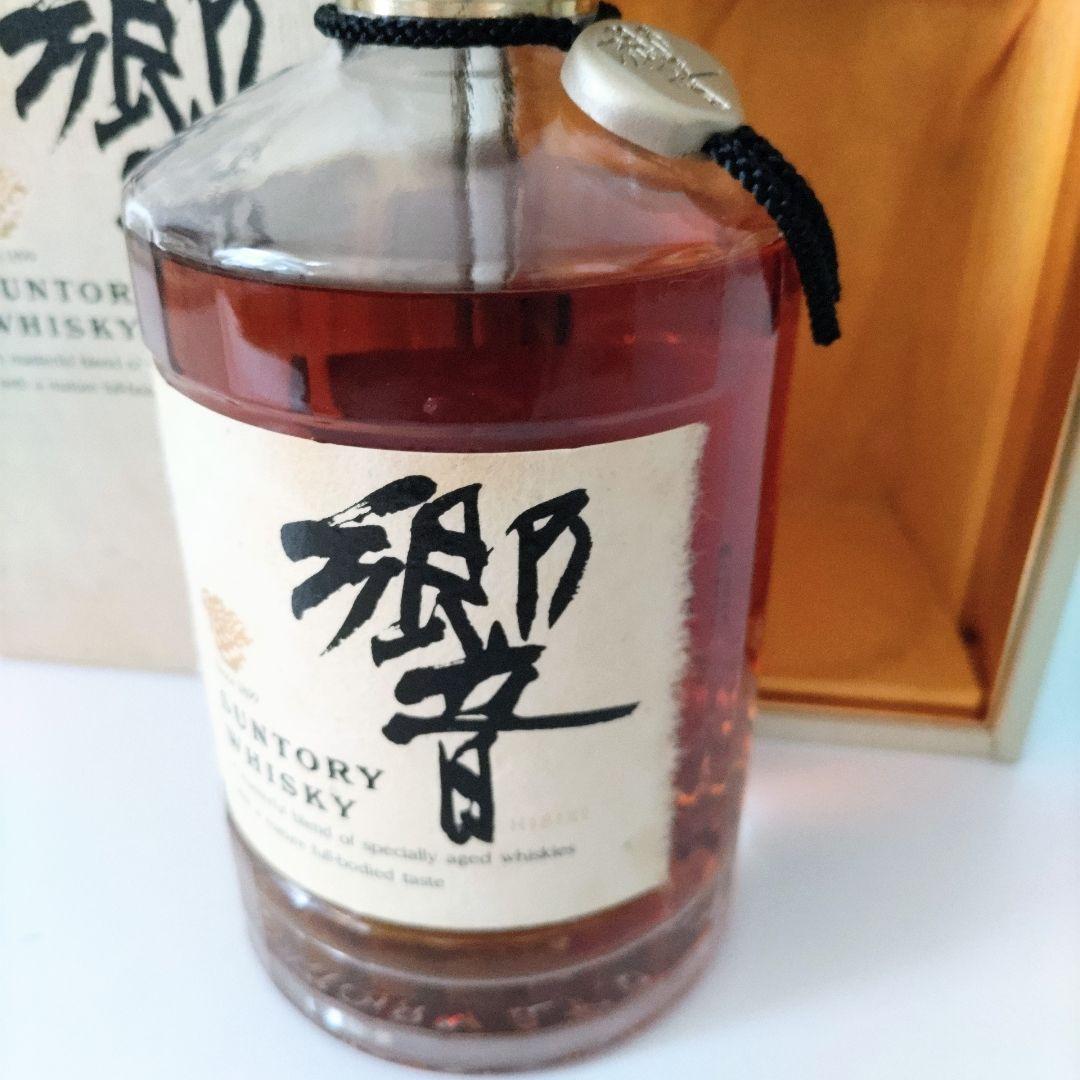 希少 初期【サントリー】響 旧ボトル　裏ゴールドラベル 金キャップ 古酒 未開封