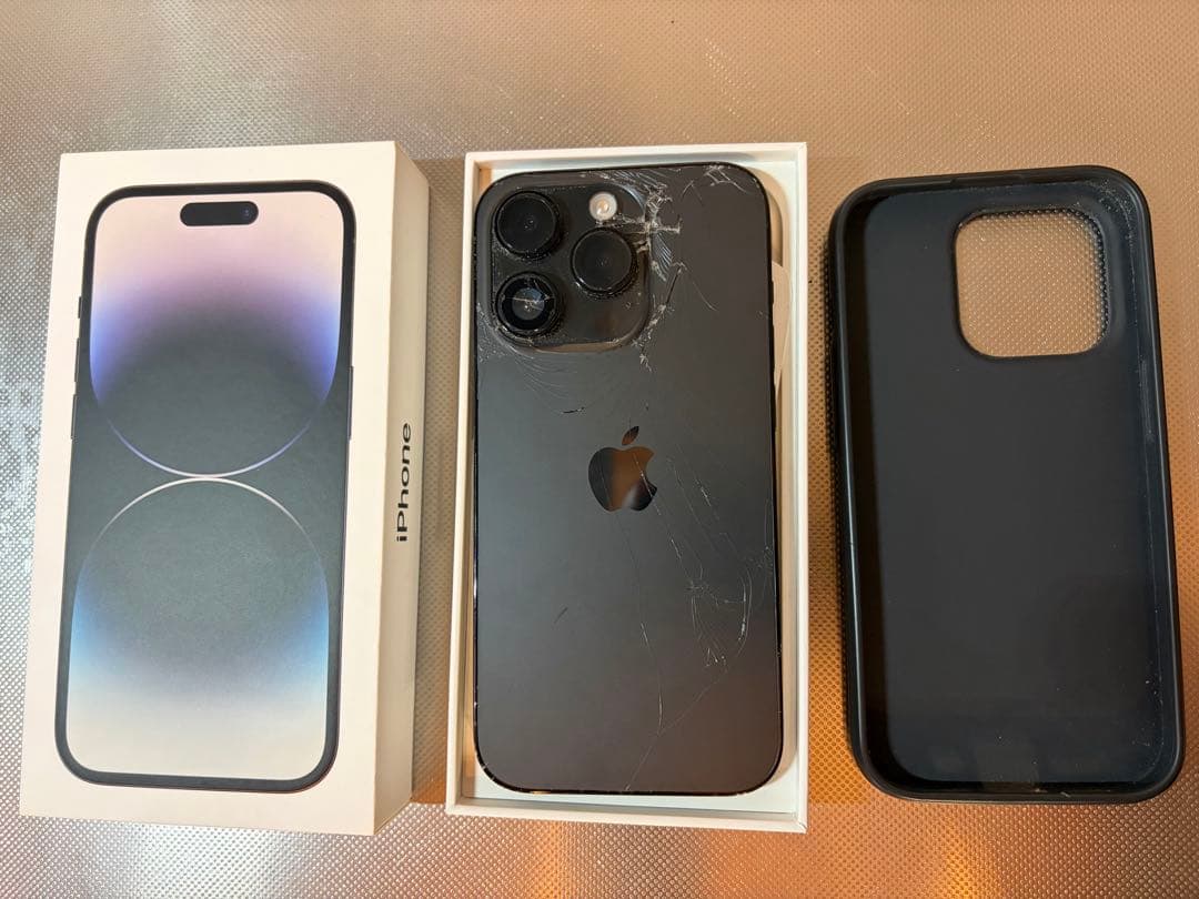 iPhone 14 Pro スペースブラック 本体 256GB ジャンク背面割れ