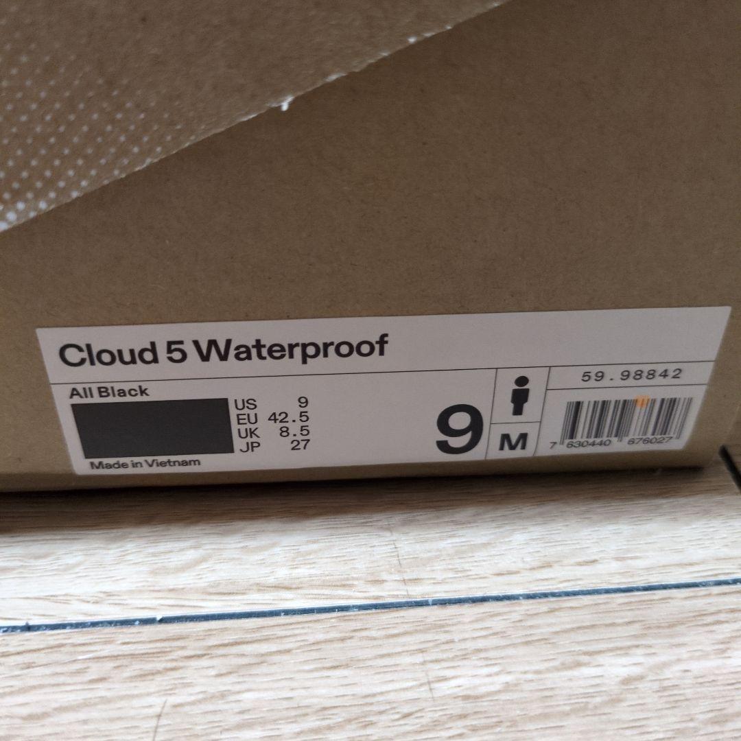 靴 on Cloud 5 Waterproof 27cm Black