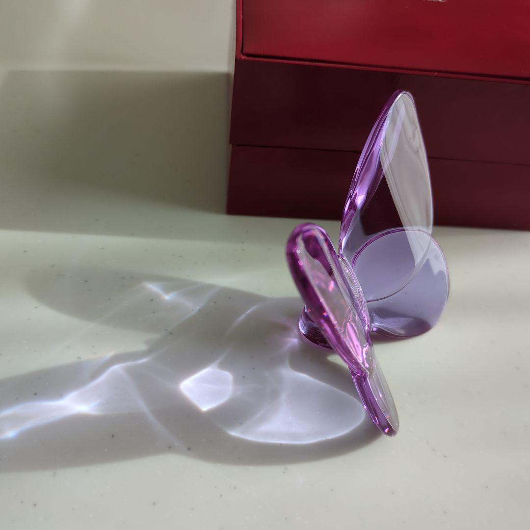 バカラ　ラッキーバタフライ　ピンクパープル　箱付き