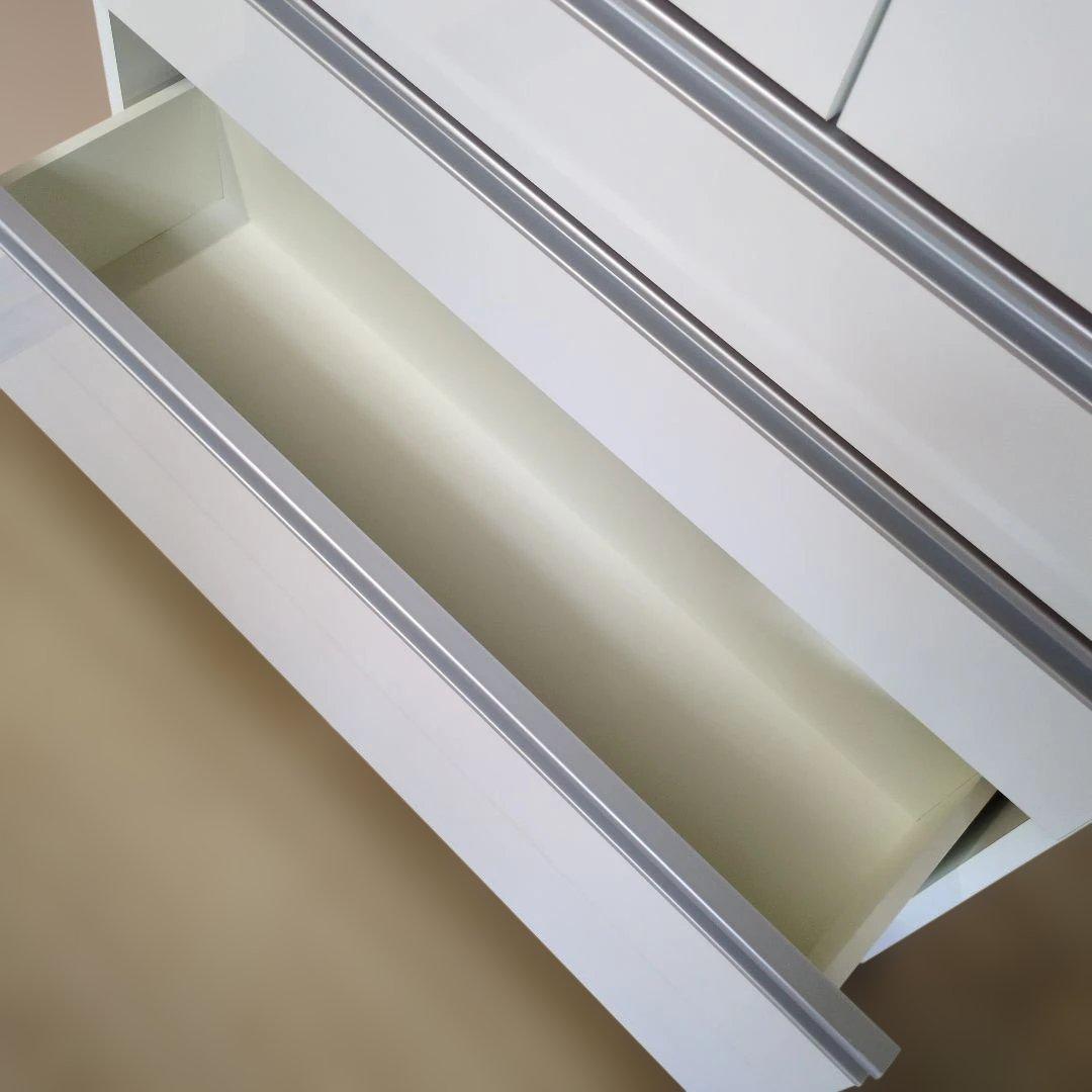 キッチンカウンター 薄型 天板ステンレス鏡面仕上げ