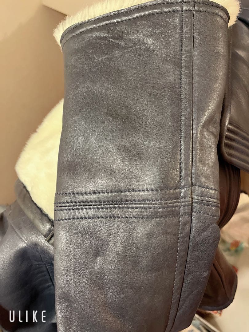 羊革レザージャケット Mサイズ　ネイビー　試着のみ　未使用品