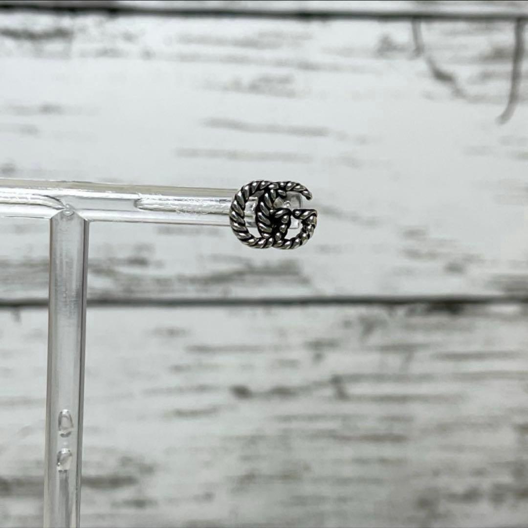 GUCCIグッチ マーモントGG ツイストピアス片耳　希少　燻　箱付き