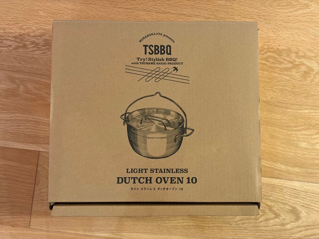 【未使用】TSBBQ ライトステンレス ダッチオーブン 10インチ